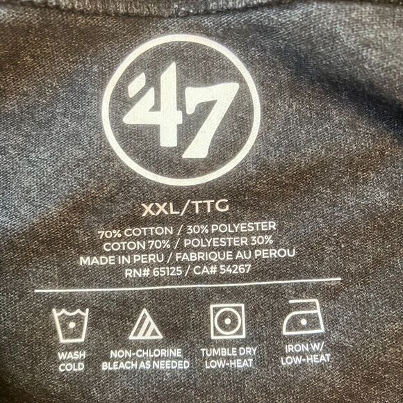 '47 Mens Pittsburgh Penguins T-Shirt Size S NHL Hockey Fan Tee Gray Classic - Picture 4 of 6